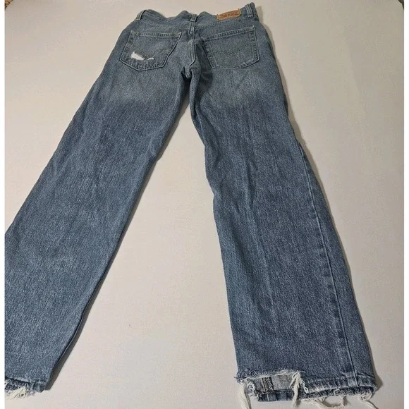 Levi's Women's Mid-Rise '94 Baggy Wide Leg Jeans - Take Chances 28x29 Distressed - Picture 4 of 9